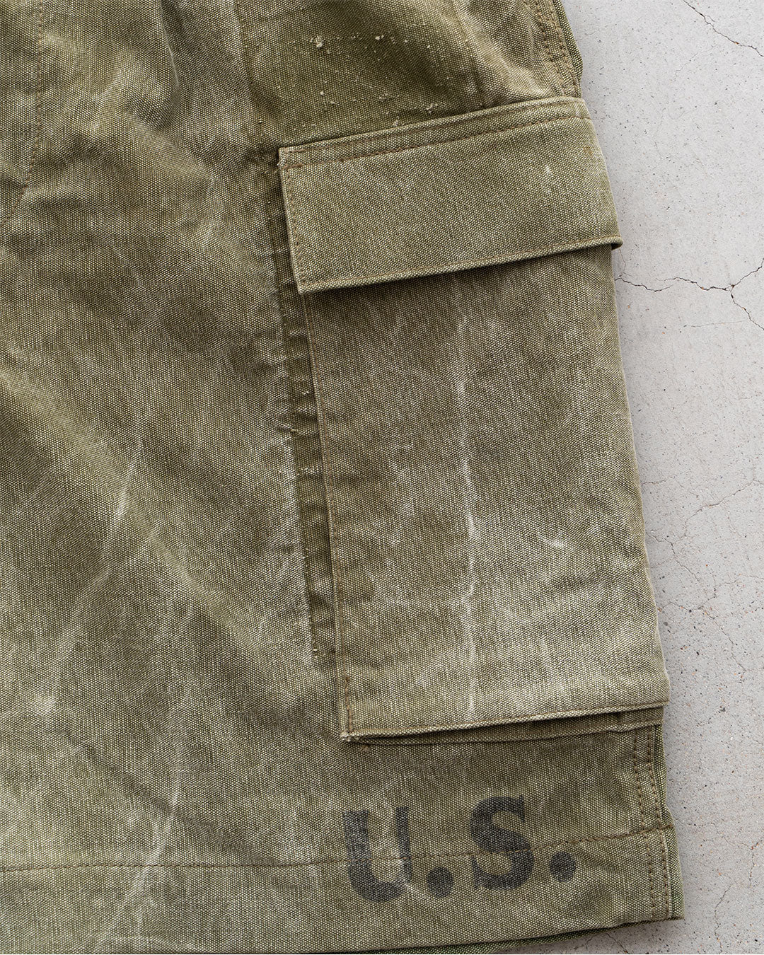 【HEXICO】Side Cargo Shorts 『US Military 40-70s Duffel Bag Cotton With 13 Stars Button』⑧