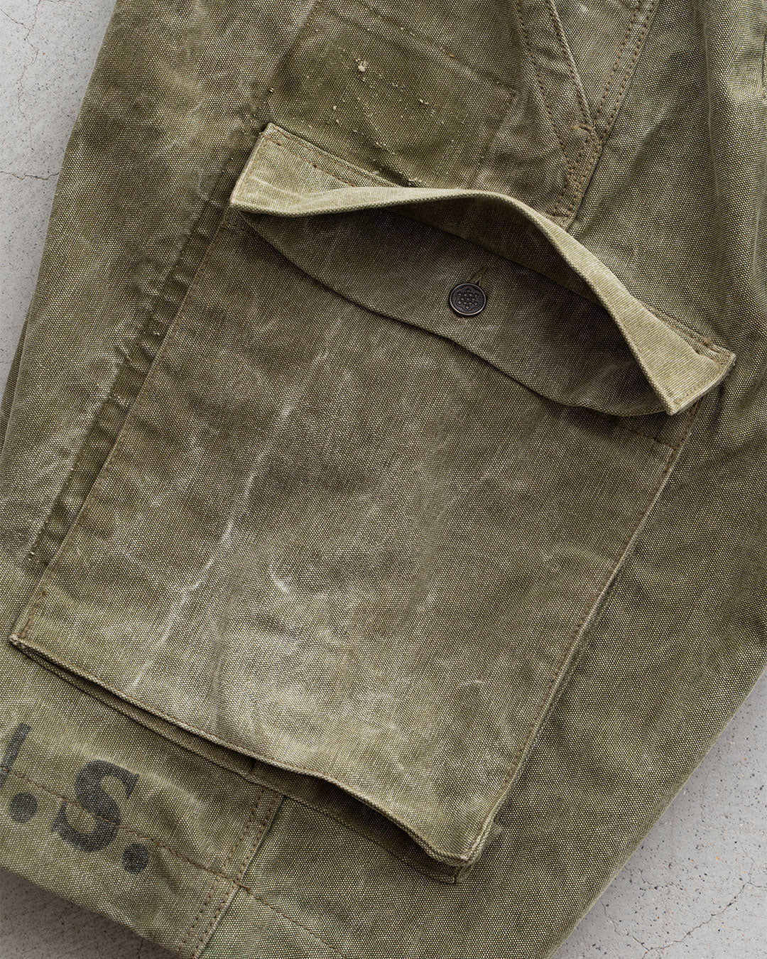 【HEXICO】Side Cargo Shorts 『US Military 40-70s Duffel Bag Cotton With 13 Stars Button』⑧