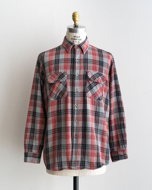 【VINTAGE】80-90s Old Flannel Check Shirts 『Good Color』⑤