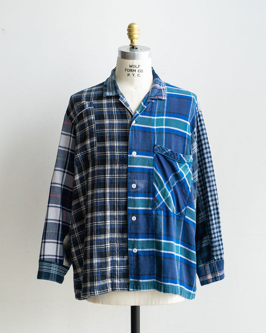 【Made By Sunny Side Up】Remake Patchwork Flannel Shirts ①
