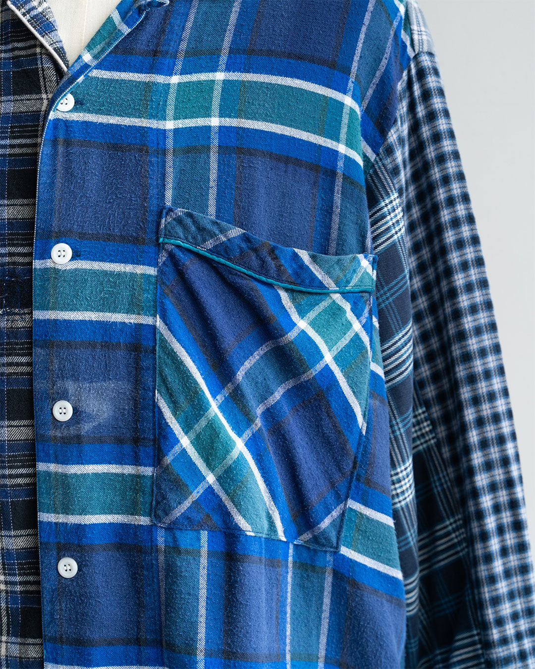【Made By Sunny Side Up】Remake Patchwork Flannel Shirts ①