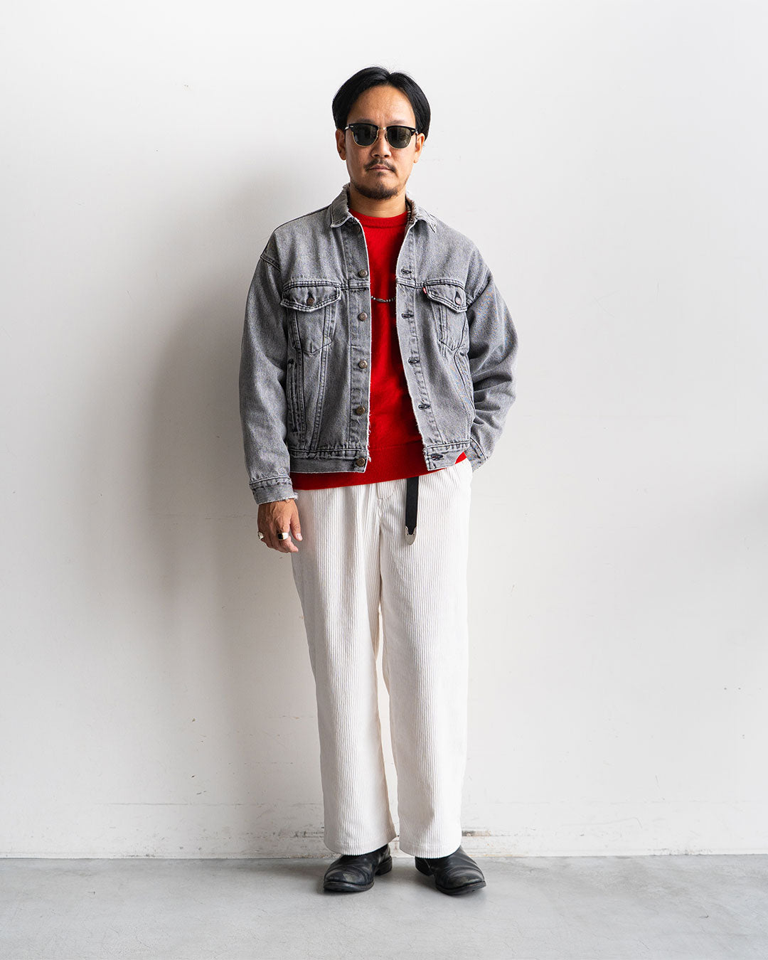 モデル 身長175cm 体重69kg / 着用カラー Off White