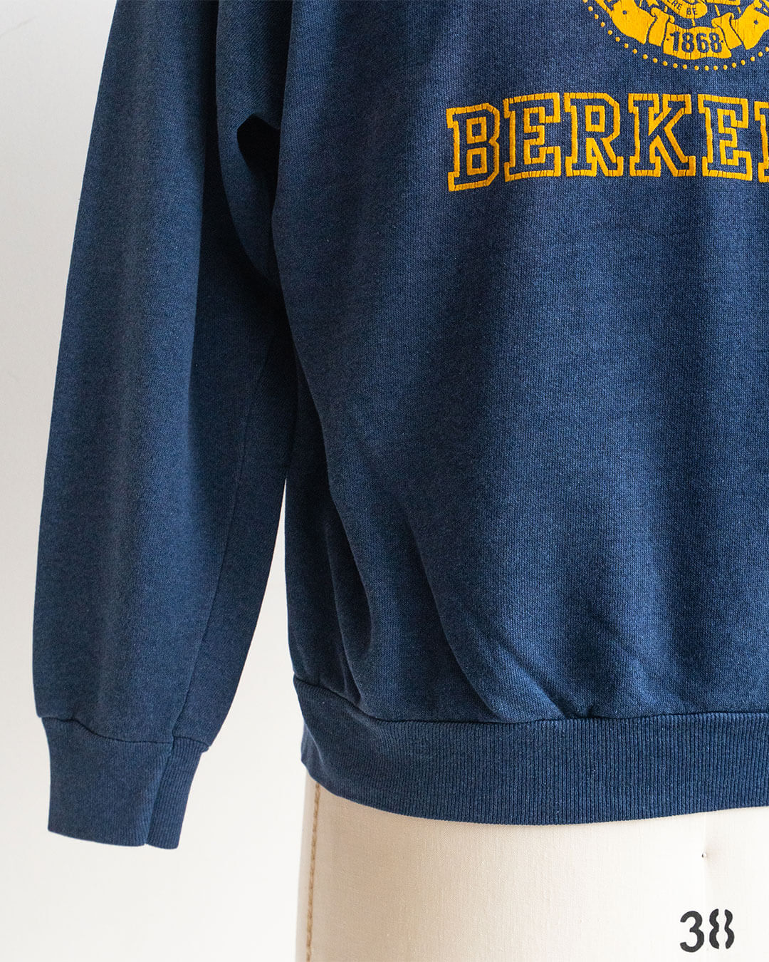 【Vintage】80s University Graphic Sweat 『UC Berkeley』 Velva Sheen