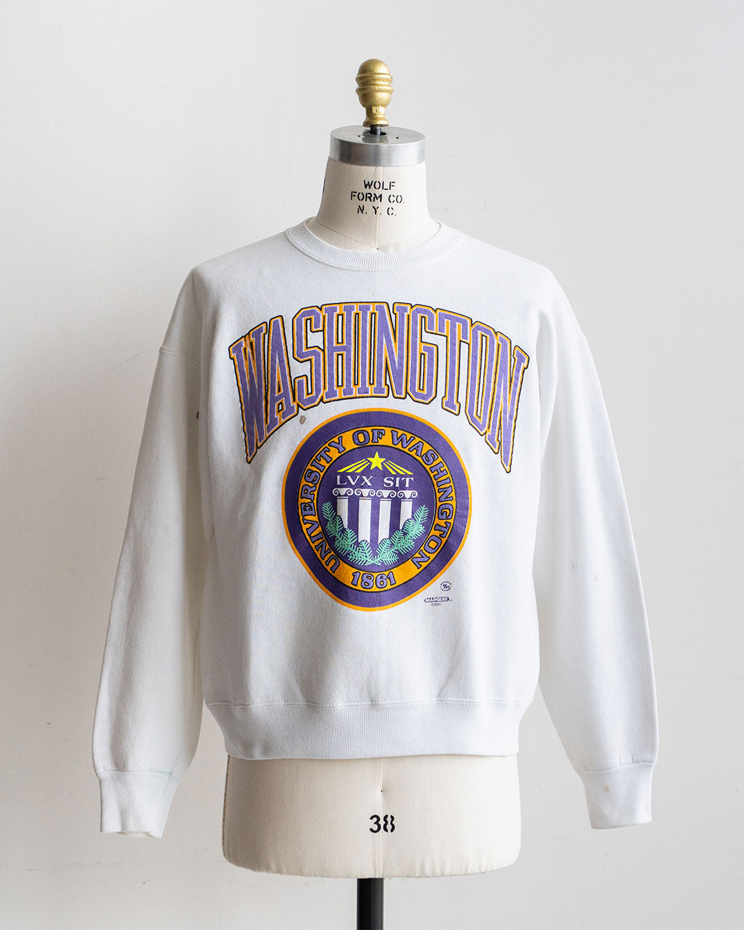 【VINTAGE】90s University Graphic Sweat 『Washington』 Lee