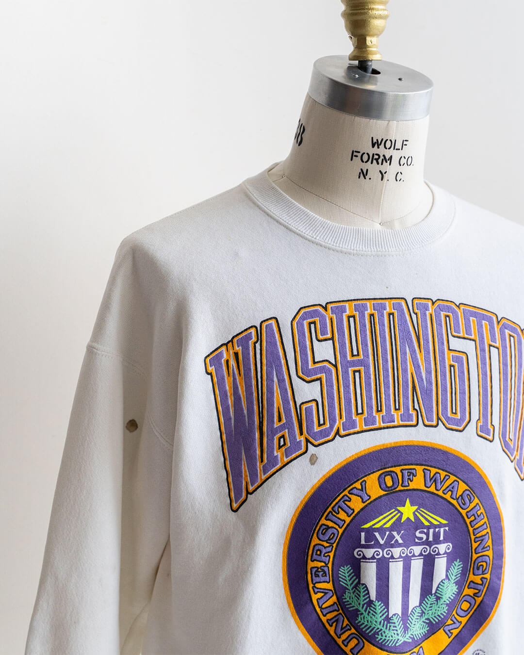 【VINTAGE】90s University Graphic Sweat 『Washington』 Lee