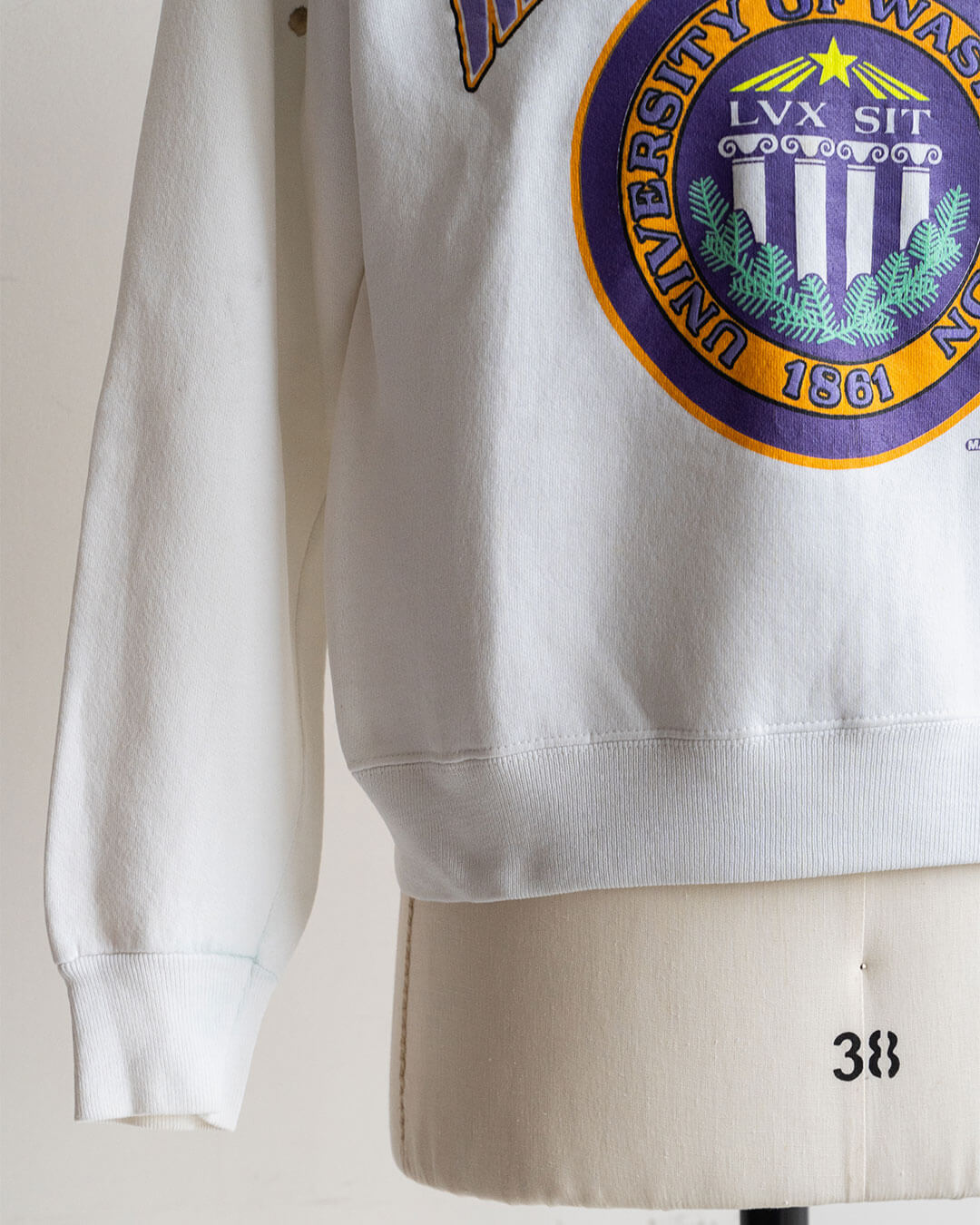 【VINTAGE】90s University Graphic Sweat 『Washington』 Lee
