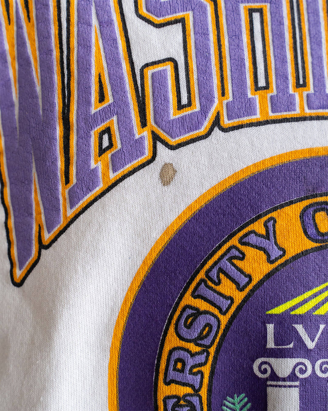【VINTAGE】90s University Graphic Sweat 『Washington』 Lee
