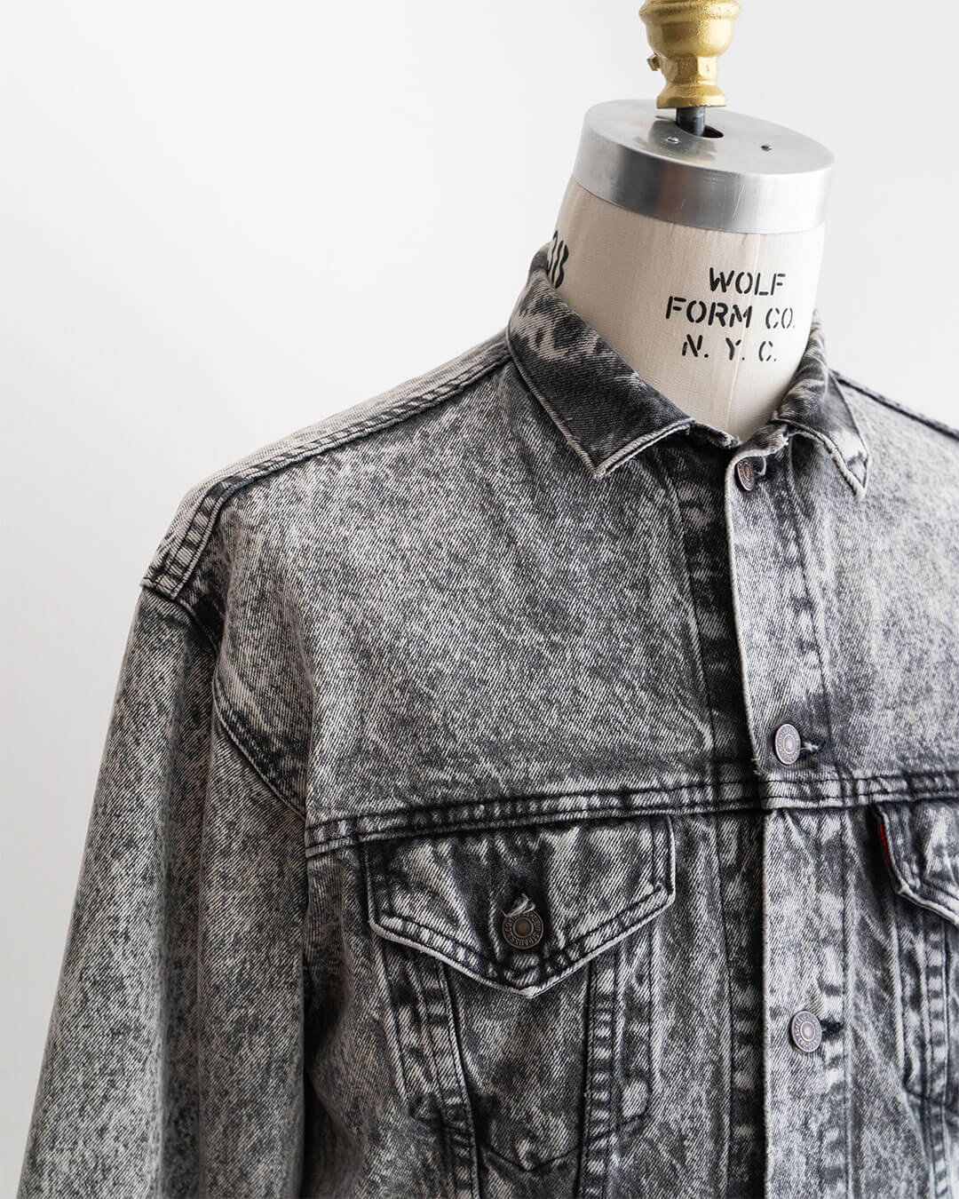 【VINTAGE】80s Levis 57508 Denim Jacket 『Acid Black』 Made In USA