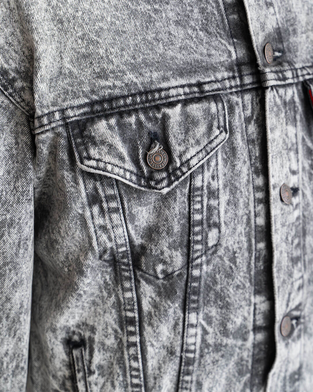 【VINTAGE】80s Levis 57508 Denim Jacket 『Acid Black』 Made In USA
