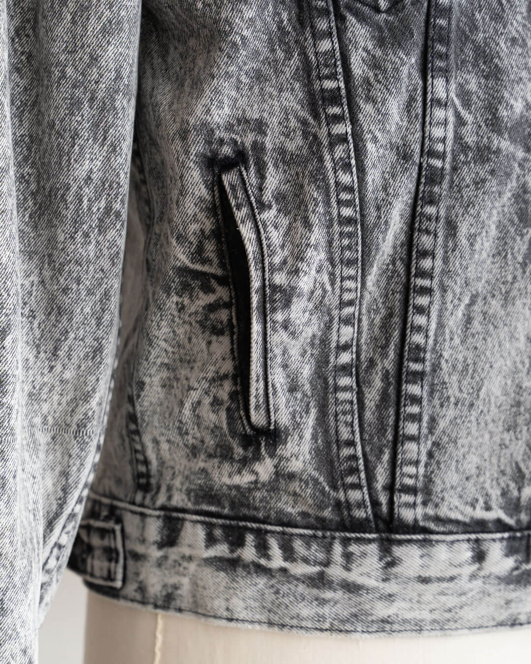 【VINTAGE】80s Levis 57508 Denim Jacket 『Acid Black』 Made In USA