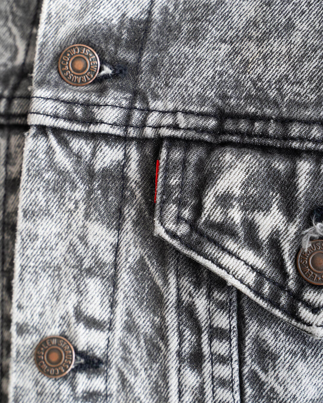 【VINTAGE】80s Levis 57508 Denim Jacket 『Acid Black』 Made In USA