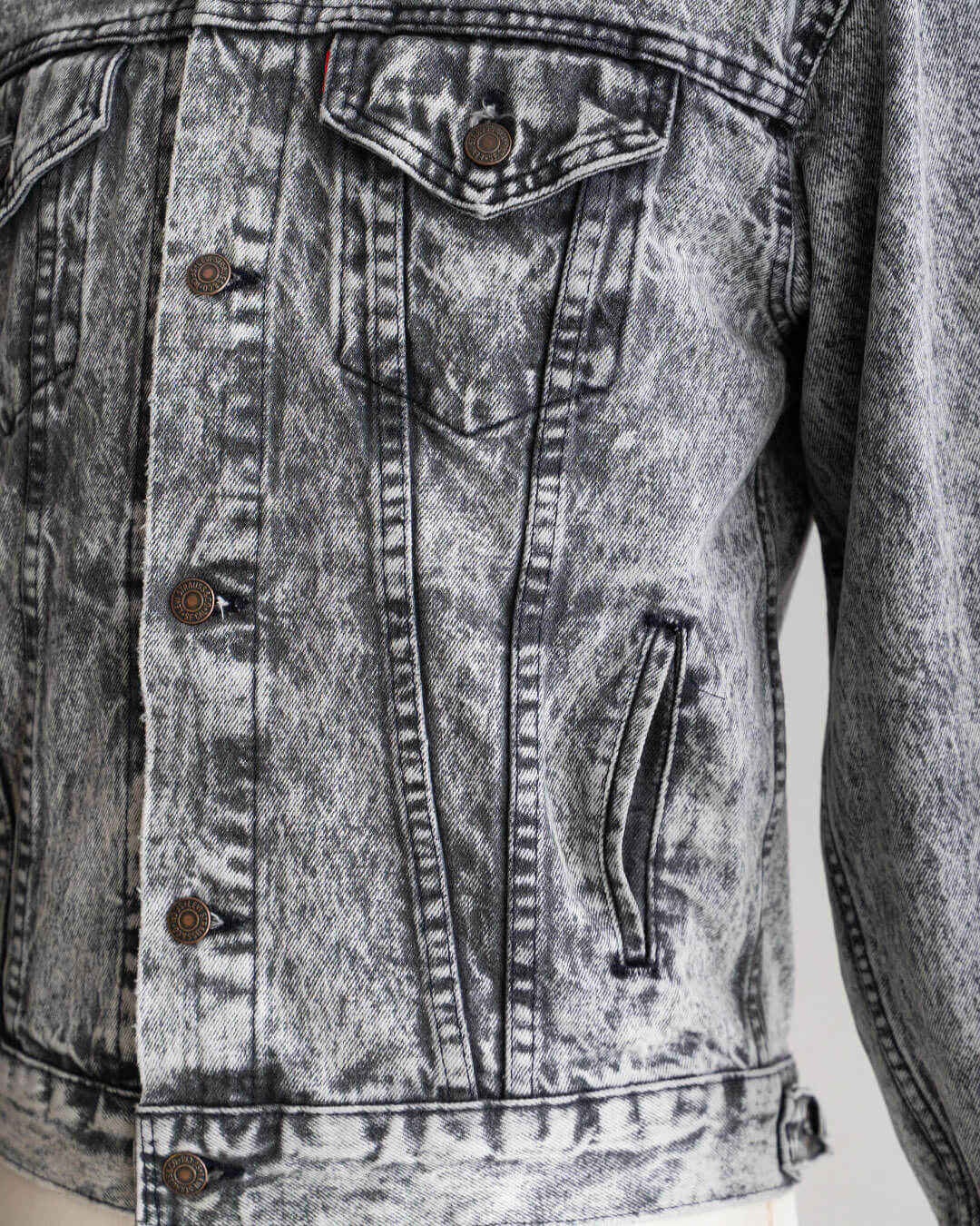 【VINTAGE】80s Levis 57508 Denim Jacket 『Acid Black』 Made In USA