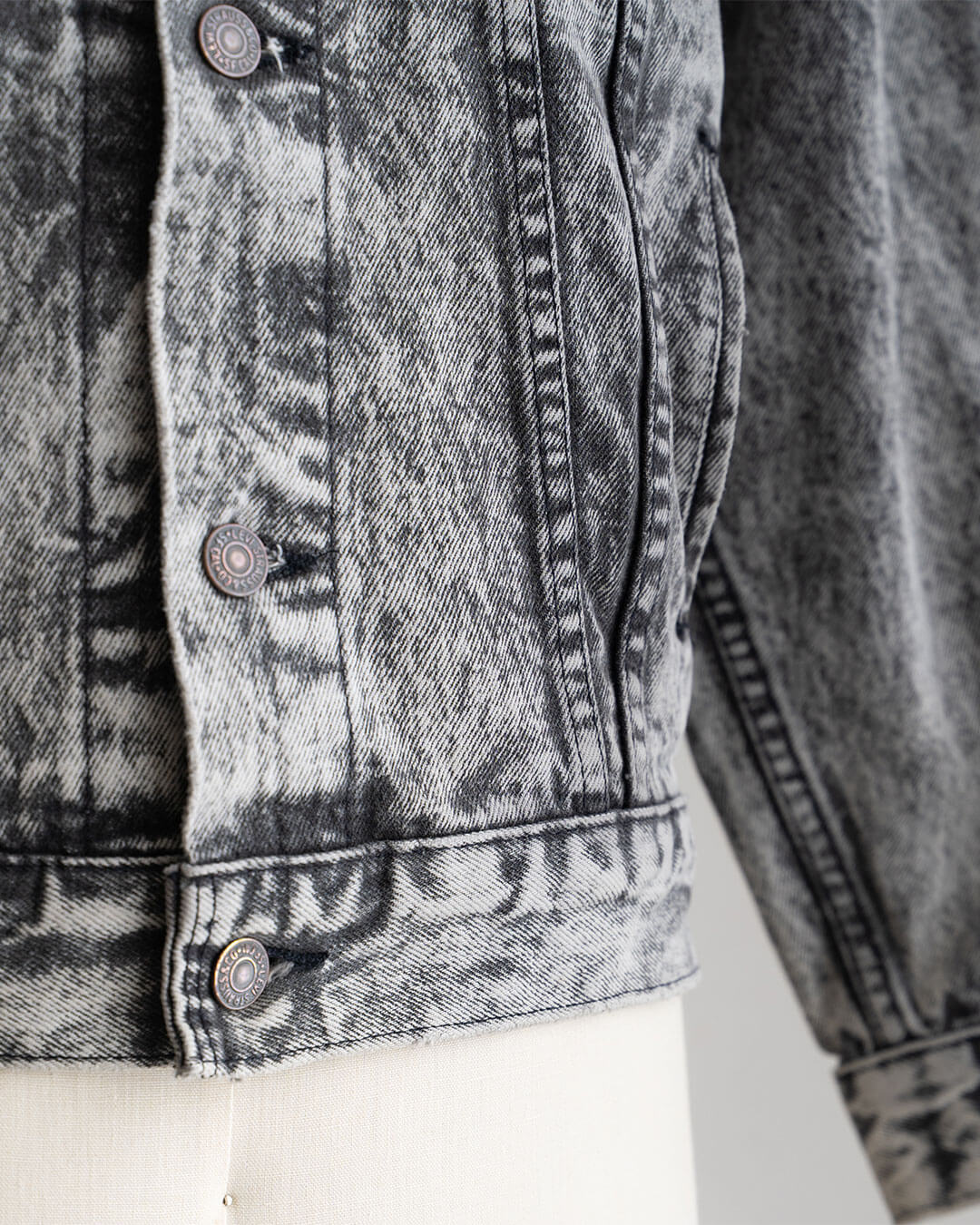 【VINTAGE】80s Levis 57508 Denim Jacket 『Acid Black』 Made In USA