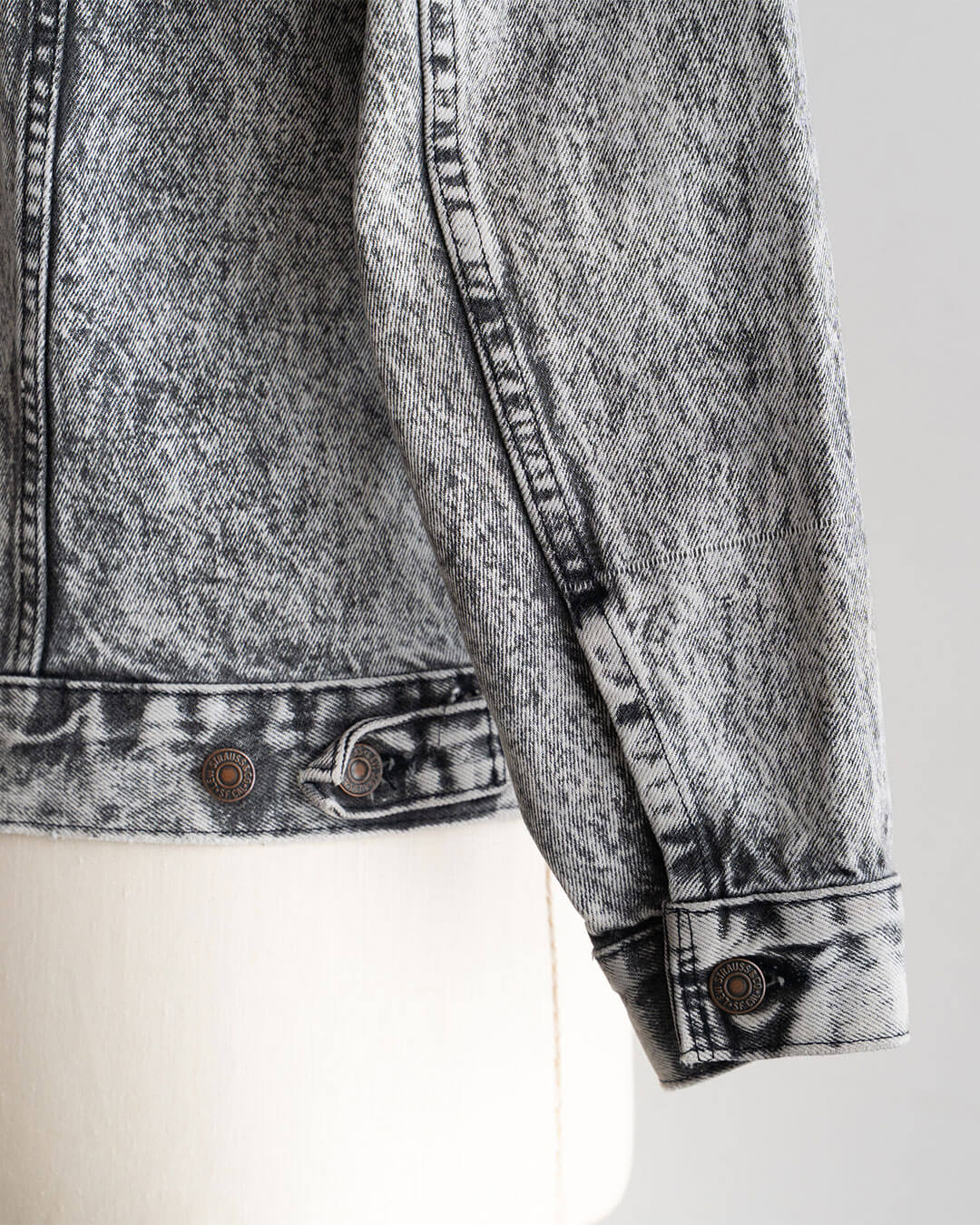 【VINTAGE】80s Levis 57508 Denim Jacket 『Acid Black』 Made In USA