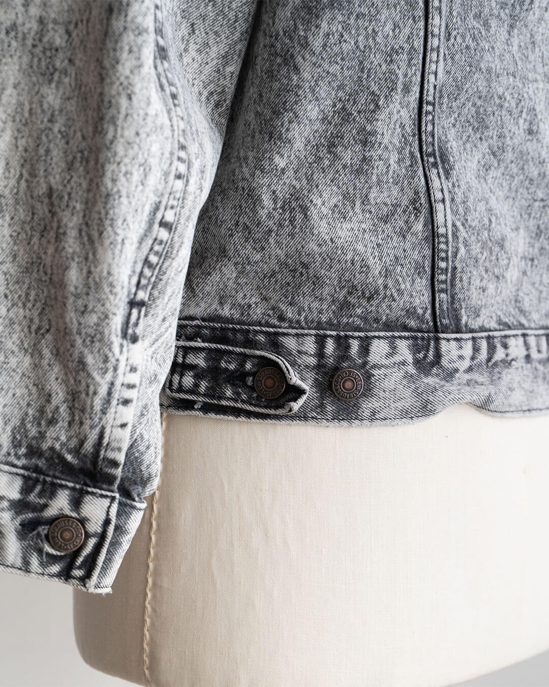 【VINTAGE】80s Levis 57508 Denim Jacket 『Acid Black』 Made In USA