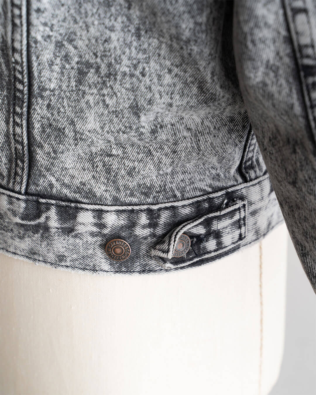 【VINTAGE】80s Levis 57508 Denim Jacket 『Acid Black』 Made In USA