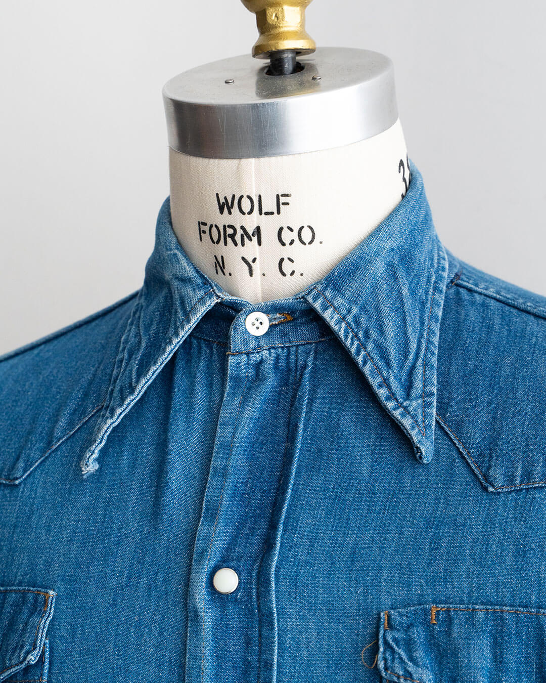 【VINTAGE】70s BAR-F Denim Western Shirts