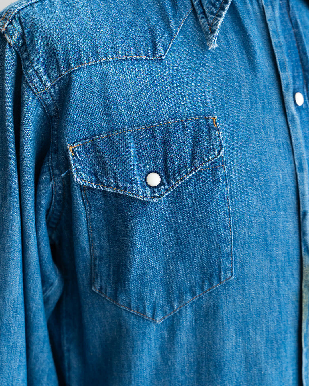 【VINTAGE】70s BAR-F Denim Western Shirts