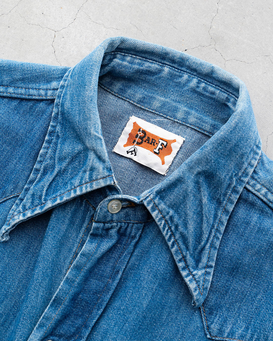 【VINTAGE】70s BAR-F Denim Western Shirts