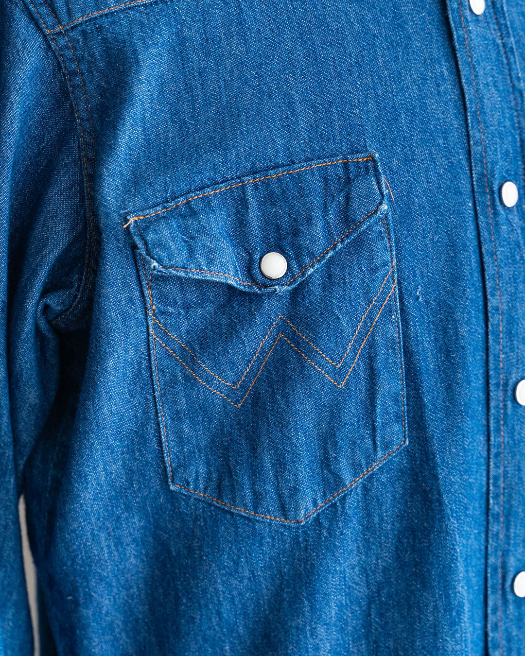 【VINTAGE】80s Wrangler Denim Western Shirts 『Made in U.S.A』②