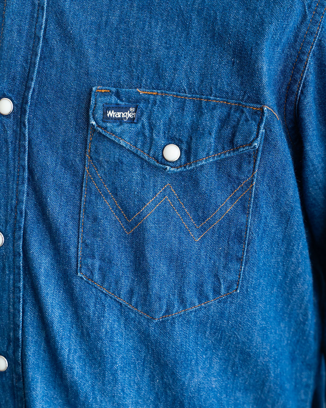 【VINTAGE】80s Wrangler Denim Western Shirts 『Made in U.S.A』②