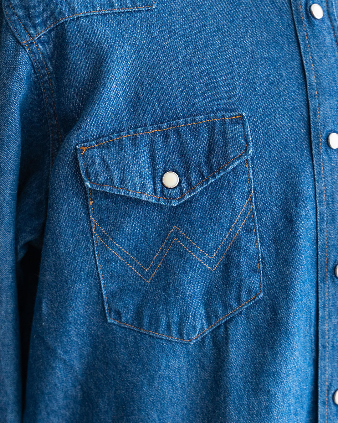 【VINTAGE】80s Wrangler Denim Western Shirts 『Made in U.S.A』③