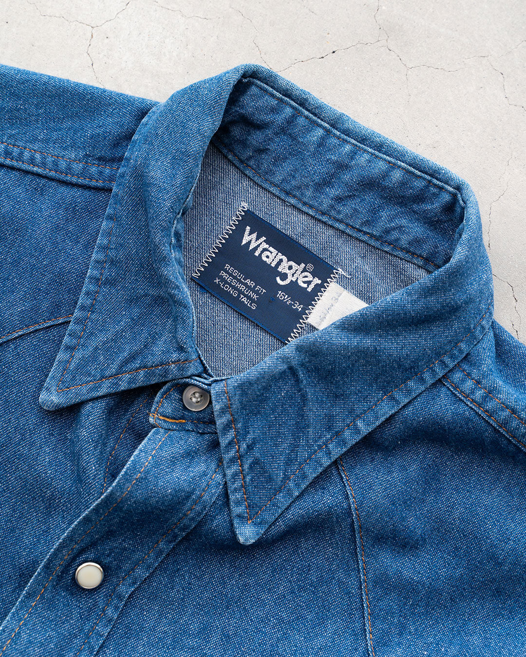 【VINTAGE】80s Wrangler Denim Western Shirts 『Made in U.S.A』③