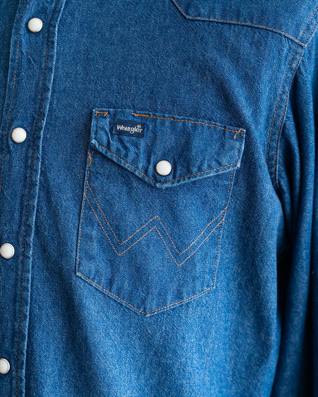 【VINTAGE】80s Wrangler Denim Western Shirts 『Made in U.S.A』④