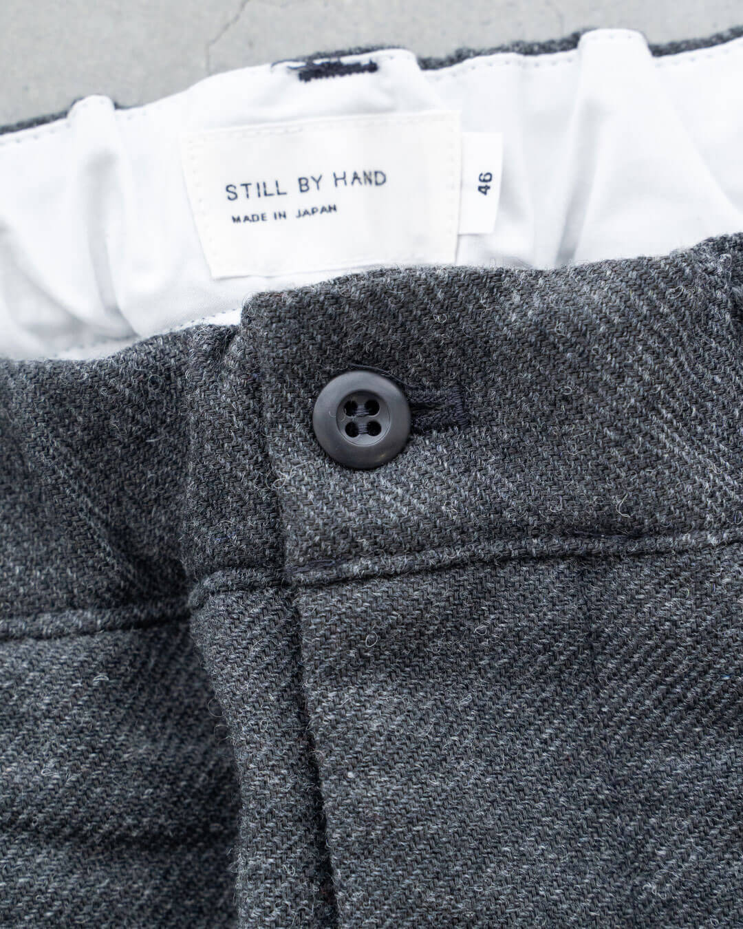 【STILL BY HAND】Cotton Wool 2tuck Trousers