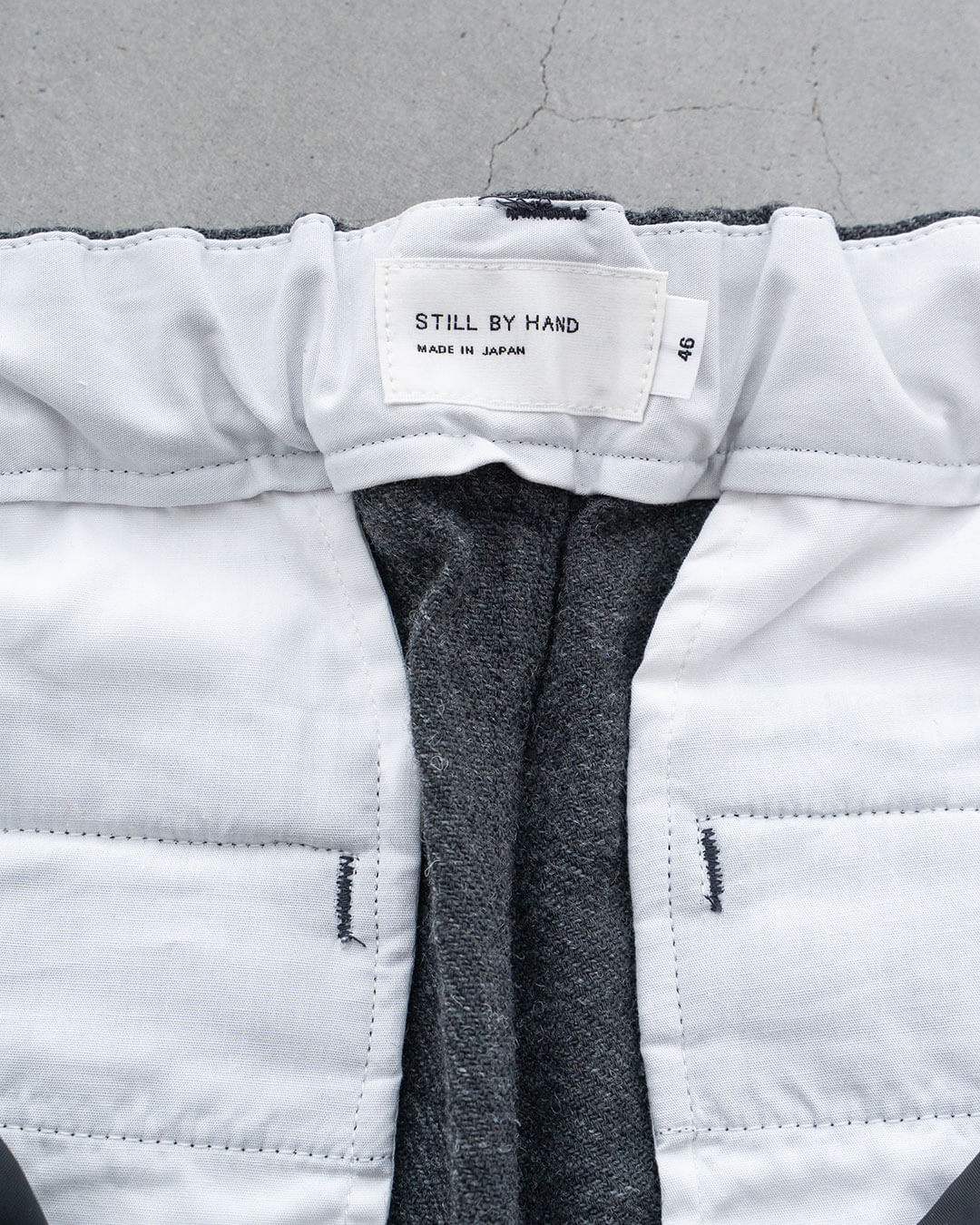 【STILL BY HAND】Cotton Wool 2tuck Trousers