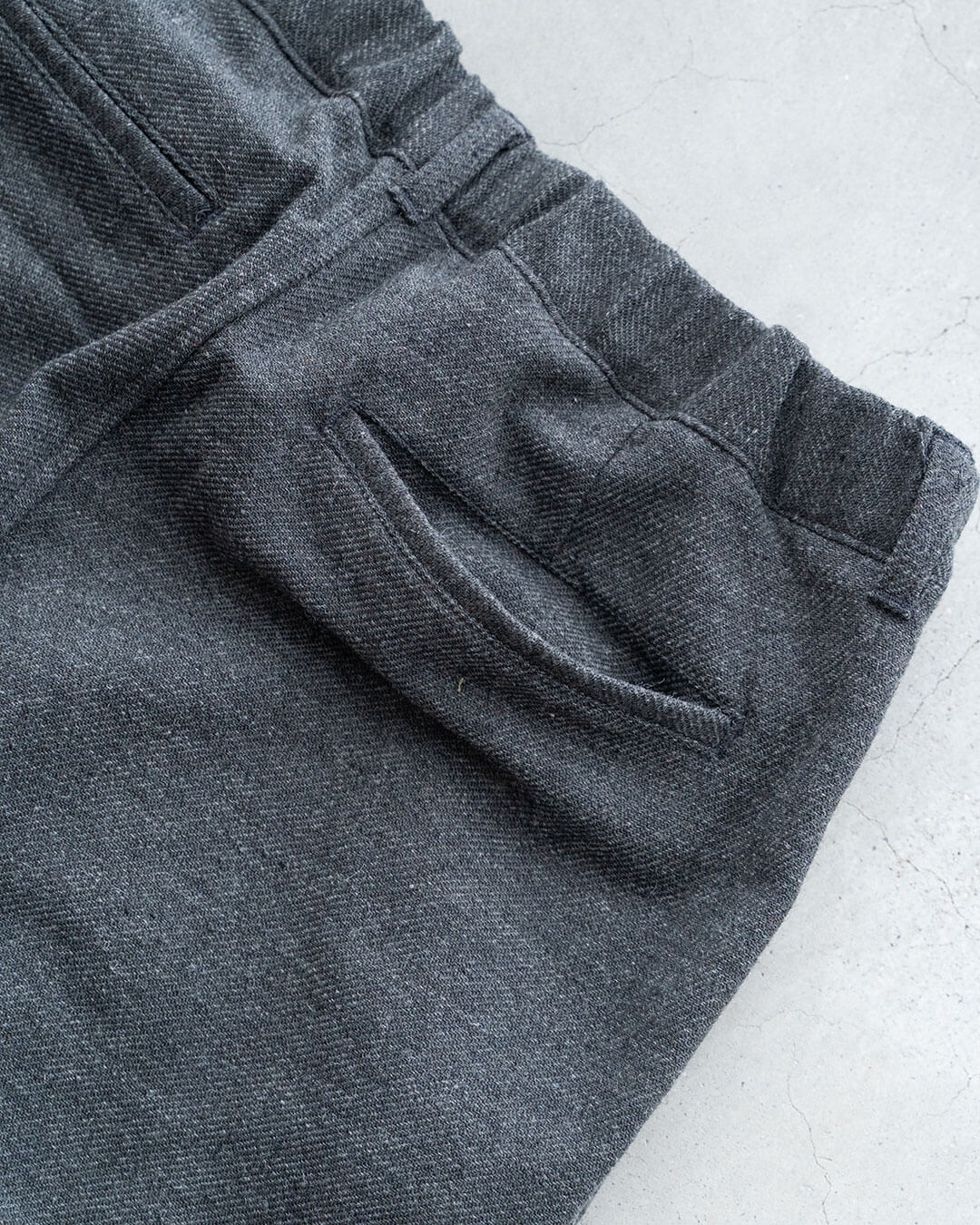 【STILL BY HAND】Cotton Wool 2tuck Trousers