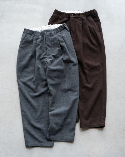 【STILL BY HAND】Cotton Wool 2tuck Trousers