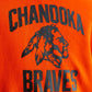 【VINTAGE】90s RUSSELL ATHLETIC Sweat Hoodie 『CHANDOKA BRAVES』 Made in U.S.A.