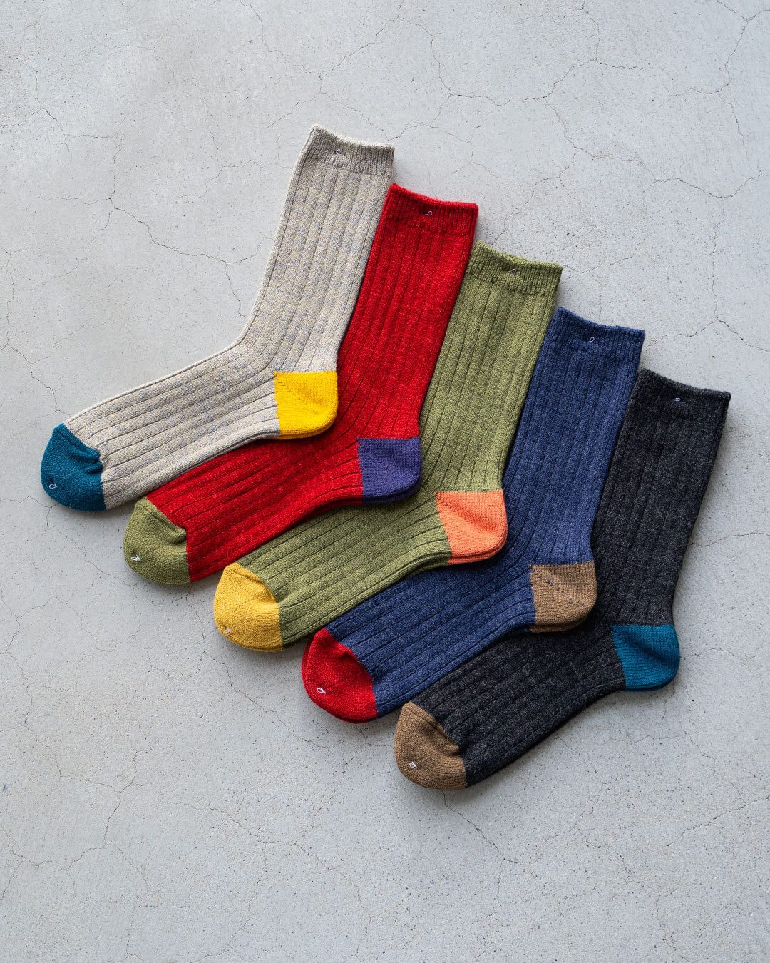 【Mauna kea】Color Block Rib Socks