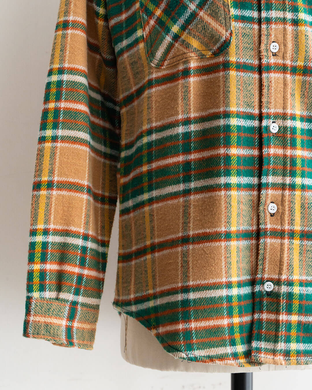 【DEADSTOCK】70s BIG MAC Heavy Flannel Shirt (M-TALL)