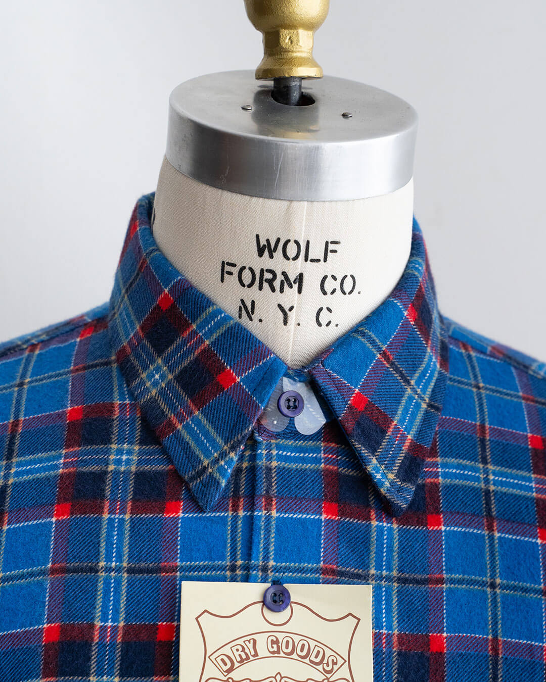 【DEADSTOCK】80-90s SAUGATUCK Cotton Flannel Shirt (L)