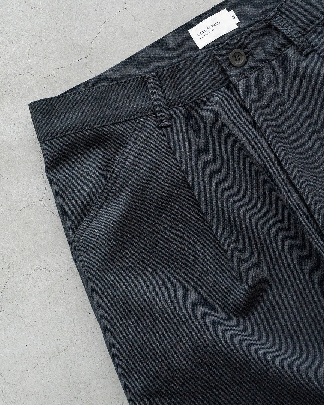 【STILL BY HAND】Wool Twill Wide Pants