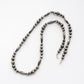 【Indian Jewelry】60-70s Vintage Navajo Pearl Handmade Silver Bead Necklace 『60cm』①