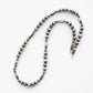 【Indian Jewelry】60-70s Vintage Navajo Pearl Handmade Silver Bead Necklace 『60cm』②