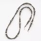 【Indian Jewelry】60-70s Vintage Navajo Pearl Handmade Silver Bead Necklace 『75cm』①