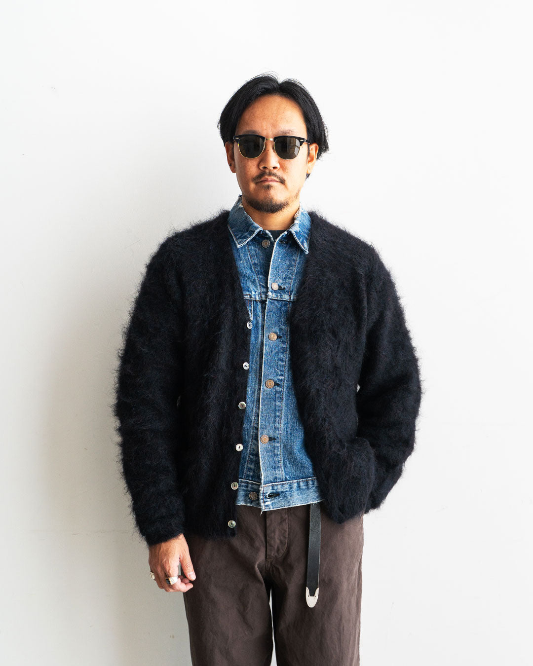 モデル 身長175cm　体重69kg
着用カラー Abstract Black / 着用サイズ One Size