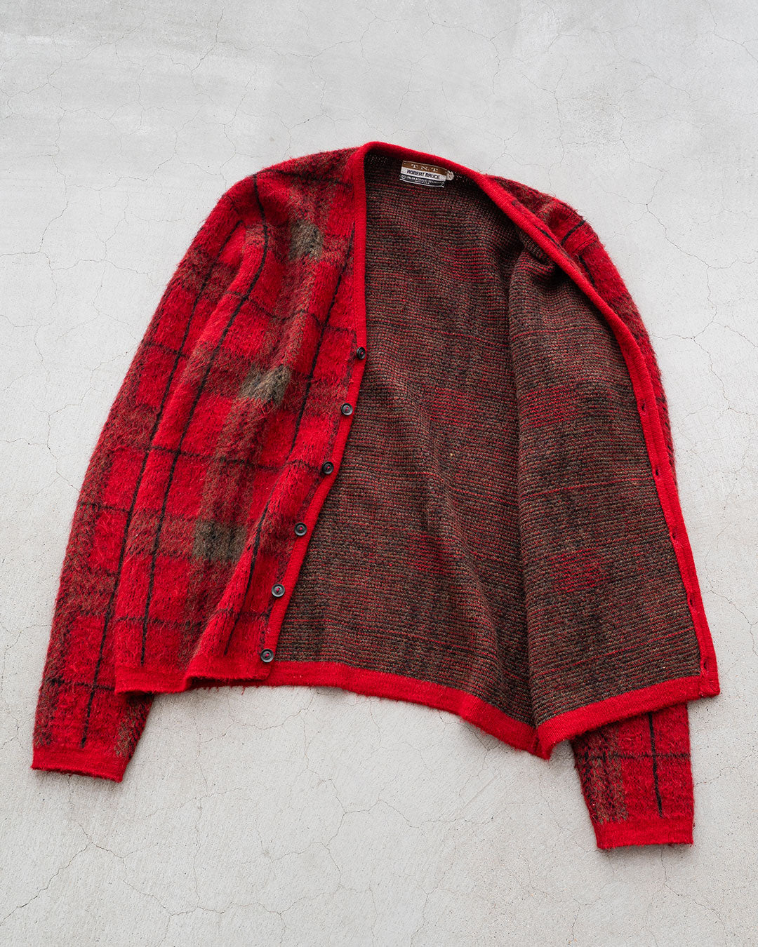 【VINTAGE】60s "ROBERT  BRUCE" Mohair Cardigan "Big Size & Good Condition"