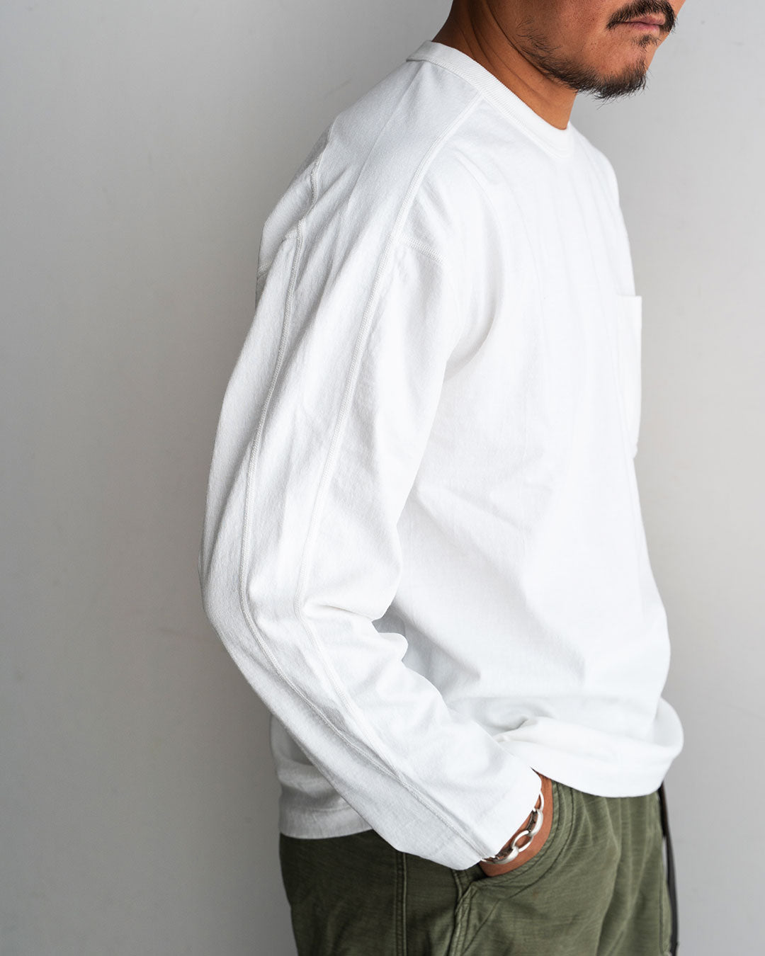 モデル 身長175cm 体重69kg / 着用サイズ 40 / カラー White