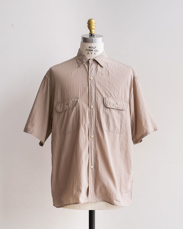 【Blurhms Rootstock】Hard Twist Chambray Work Short Sleeve Shirt