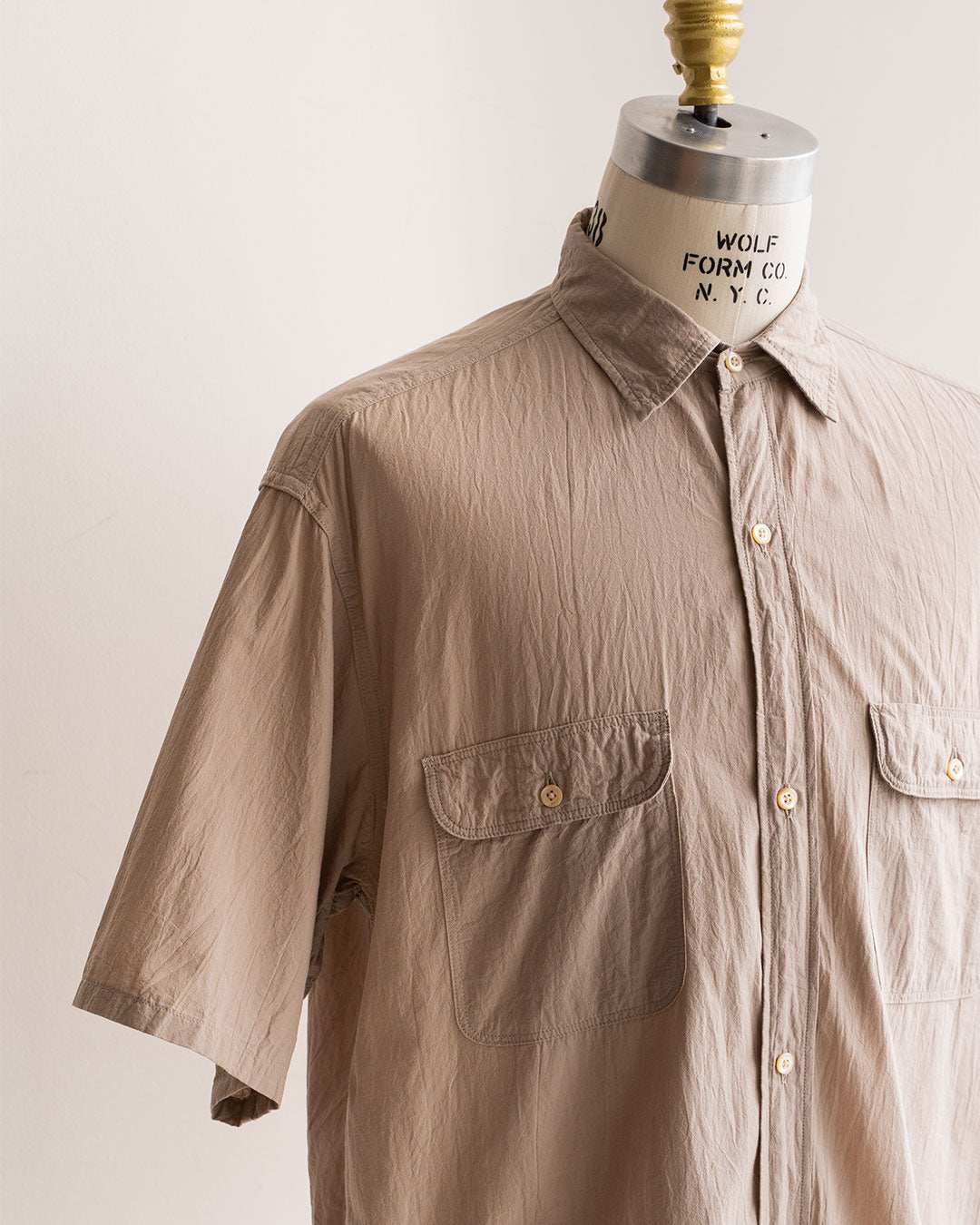 【Blurhms Rootstock】Hard Twist Chambray Work Short Sleeve Shirt