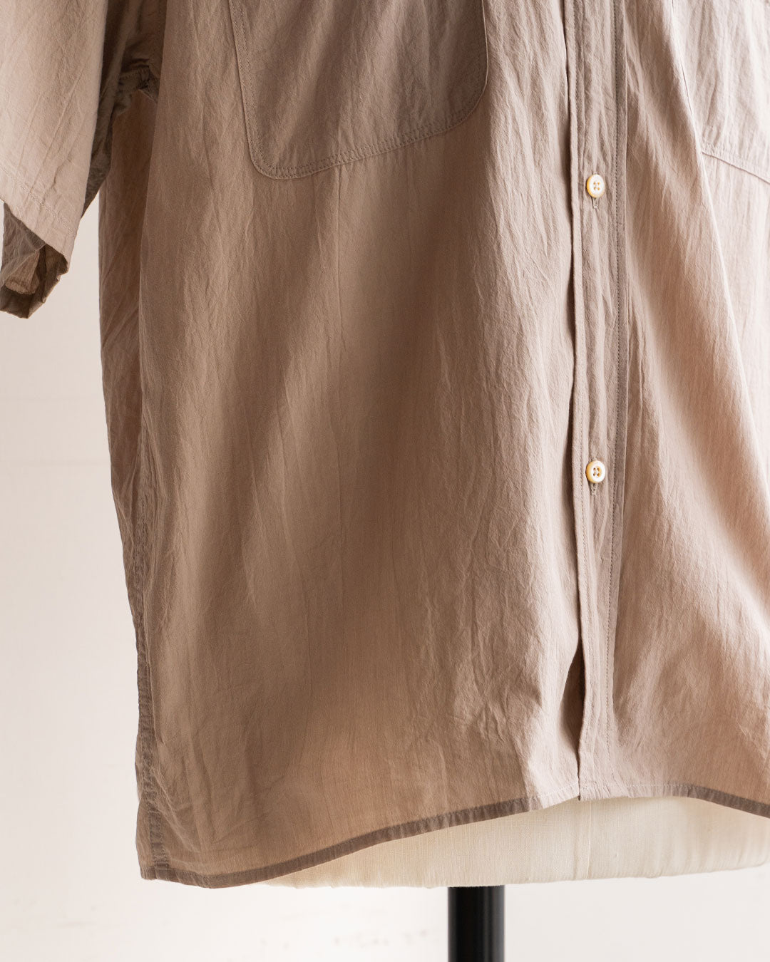 【Blurhms Rootstock】Hard Twist Chambray Work Short Sleeve Shirt