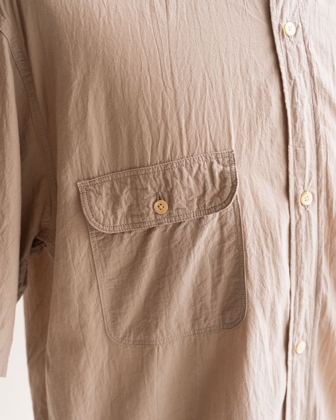 【Blurhms Rootstock】Hard Twist Chambray Work Short Sleeve Shirt