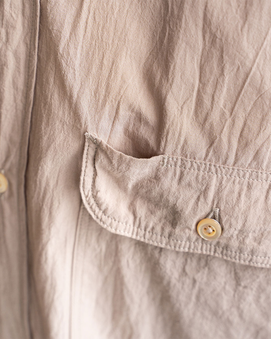 【Blurhms Rootstock】Hard Twist Chambray Work Short Sleeve Shirt
