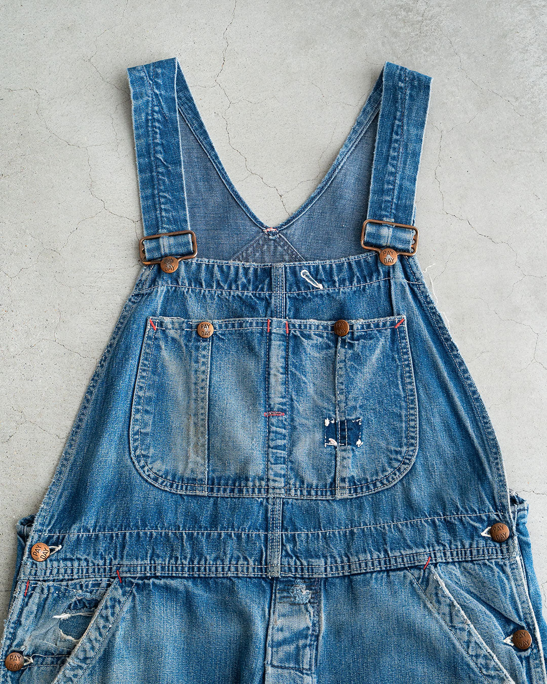 【VINTAGE】50s PAY DAY Denim Overall “Beautiful Repair”