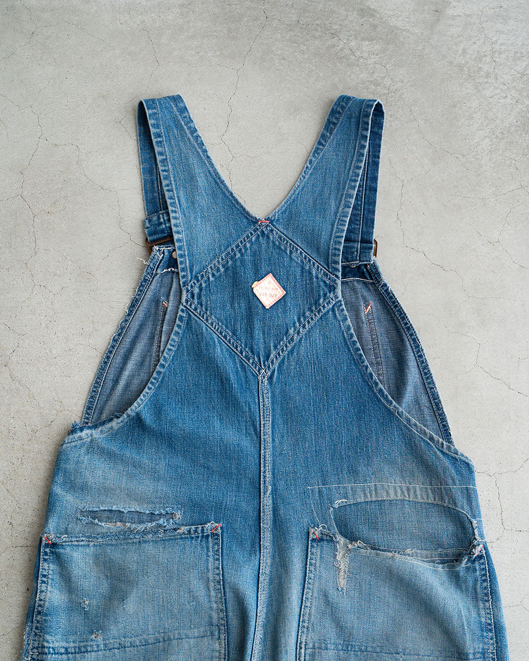 【VINTAGE】50s PAY DAY Denim Overall “Beautiful Repair”